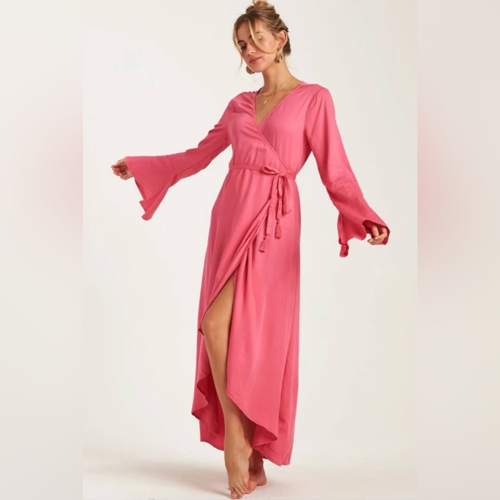 Billabong Hot Pink Women's Flair Fare Maxi Dress Size Small